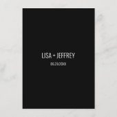 Minimalistische Hochzeitssuite 4.5" x 6.25" Menü Menükarte (Rückseite)