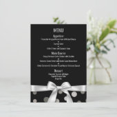 Minimalistische Hochzeitssuite 4.5" x 6.25" Menü Menükarte (Stehend Vorderseite)