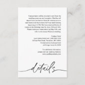 Minimalistische Hochzeitsszenarien Begleitkarte (Vorderseite)