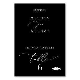 Minimalistische Hochzeitsszitat Tischnummer