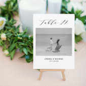 Minimalistische Hochzeitstabelle 14 Zahlen und Bil Ankündigung