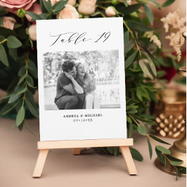 Minimalistische Hochzeitstabelle 19 Zahlen und Bil Ankündigung