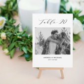 Minimalistische Hochzeitstabelle 20 Zahlen und Bil Ankündigung