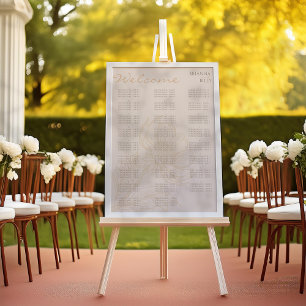 Minimalistische Hochzeitstabelle für Erdbeben Poster