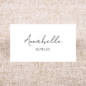 Minimalistische Hochzeitstichtabelle Schwarz-weiße Platzkarte