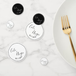 Minimalistische Hochzeitstisch-Confetti mit Linien Konfetti