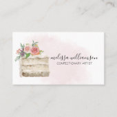 Minimalistische Hochzeitstorte mit QR-Code  Visitenkarte (Vorderseite)