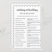 Minimalistische Hochzeitstraditionen Brautdusche (Vorne/Hinten)