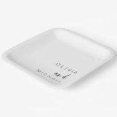 Minimalistische Hochzeitstypografie Pappteller (Gewinkelt)