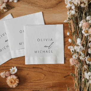 Minimalistische Hochzeitstypografie Serviette