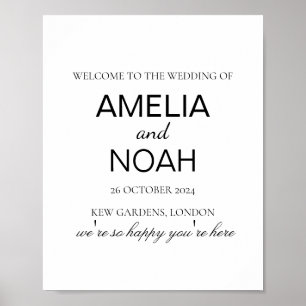 Minimalistische Hochzeitsvorstellung Poster