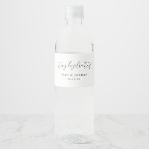 Minimalistische Hochzeitwasserflasche Wasserflaschenetikett