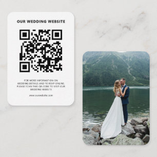 Minimalistische Hochzeitwebsite QR Code UAWG Foto Begleitkarte