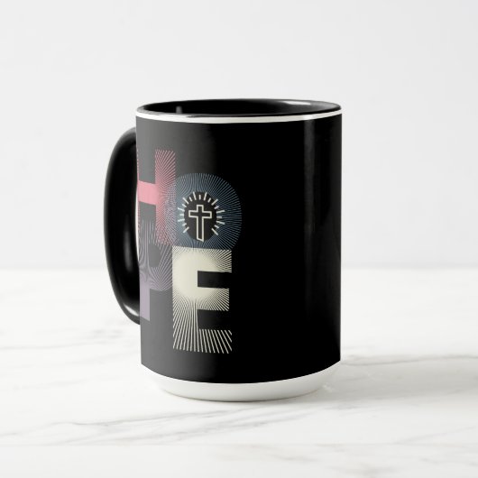 Minimalistische Hoffnung Tasse (Vorderseite Links)