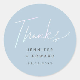 Minimalistische Holografie-Skripterkennung Runder Aufkleber