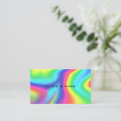 Minimalistische holografische Visitenkarten Visitenkarte (Stehend Vorderseite)