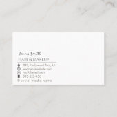 Minimalistische Hologramm-Goldfolie Visitenkarte (Rückseite)