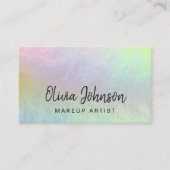 Minimalistische Holographic Opal Stone Business Ca Visitenkarte (Vorderseite)