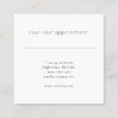 Minimalistische Holographische Erinnerung Quadratische Visitenkarte (Rückseite)