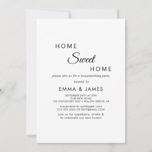 Minimalistische Home Sweet Home Einweihungsparty Einladung