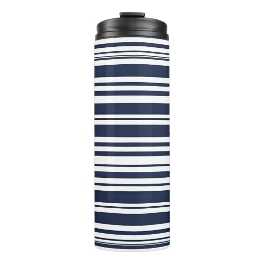 Minimalistische horizontale Streifen Thermosbecher (Vorderseite)