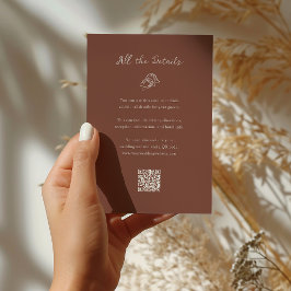 Minimalistische Horseshoe Wedding Guest Details QR Begleitkarte