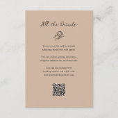 Minimalistische Horseshoe Wedding Guest Details QR Begleitkarte (Vorderseite)