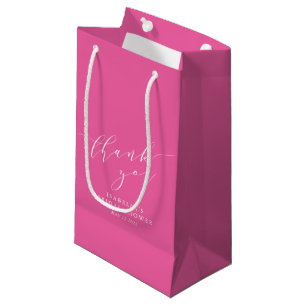 Minimalistische Hot-Pink-Braut- Shower-Dankeschön- Kleine Geschenktüte