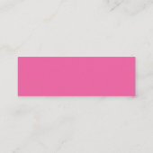 Minimalistische Hot-Pink-Script-Website-Umschließu Mini Visitenkarte (Rückseite)