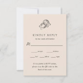 Minimalistische Hufeisenhochzeit | QR-Code für die RSVP Karte (Vorderseite)