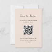 Minimalistische Hufeisenhochzeit | QR-Code für die RSVP Karte (Rückseite)