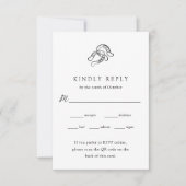 Minimalistische Hufeisenhochzeit | QR-Code für die RSVP Karte (Vorderseite)