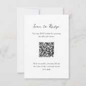 Minimalistische Hufeisenhochzeit | QR-Code für die RSVP Karte (Rückseite)