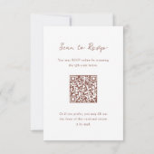 Minimalistische Hufeisenhochzeit | QR-Code für die RSVP Karte (Rückseite)