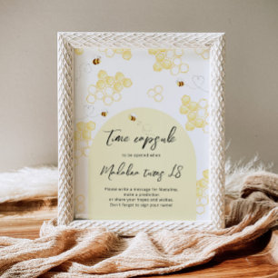 Minimalistische Hummelsaison Geburtstag Poster