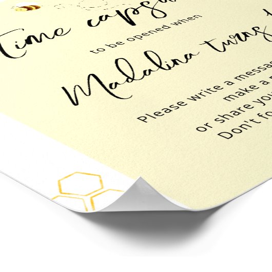 Minimalistische Hummelsaison Geburtstag Poster (Ecke)