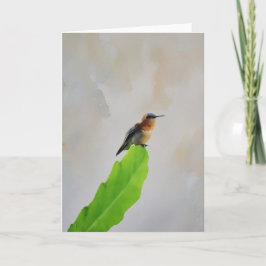 Minimalistische Hummingbird Art Note Card Karte
