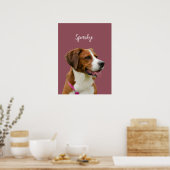 Minimalistische Hund-Porträt-Wandkunst Poster (Küche)