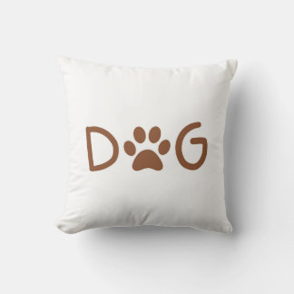 Minimalistische "HUND"-Typografie-Wurfkissen mit P Kissen