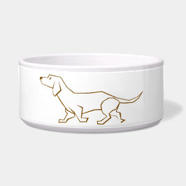 Minimalistische Hunde Silhouette Haustier - Schale Napf