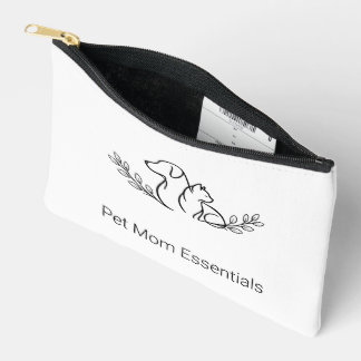 Minimalistische Hunde- und Katzen-Linienkunst-Tasc Zubehörtasche