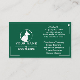 Minimalistische Hundetrainer-Geschäftskarte Visitenkarte