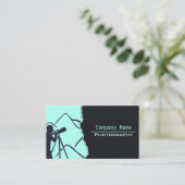 Minimalistische Ice-Blue-Fotografie-Visitenkarte Visitenkarte (Stehend Vorderseite)
