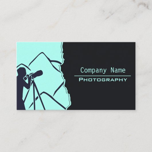 Minimalistische Ice-Blue-Fotografie-Visitenkarte Visitenkarte (Vorderseite)
