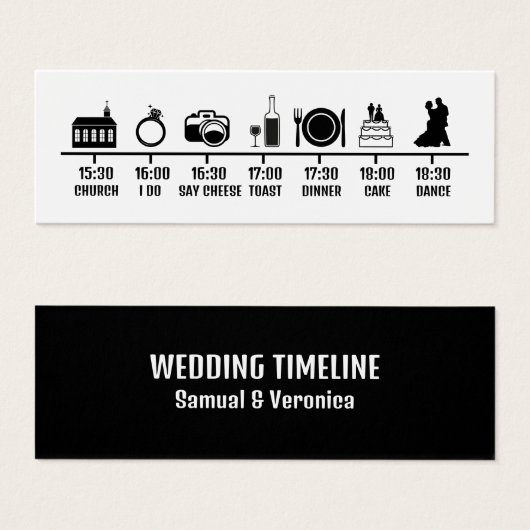 Minimalistische Icon Wedeltime Mini Card (Vorne & Hinten)