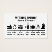 Minimalistische Icon Wedelzeitkarte (Vorderseite)