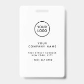 Minimalistische ID für Ihr Logo Ausweis (Rückseite)