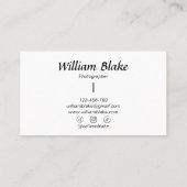 Minimalistische Identität des modernen Marketings Visitenkarte (Rückseite)