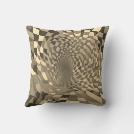 Minimalistische Illusion: Muster des Prüfbretts ve Kissen