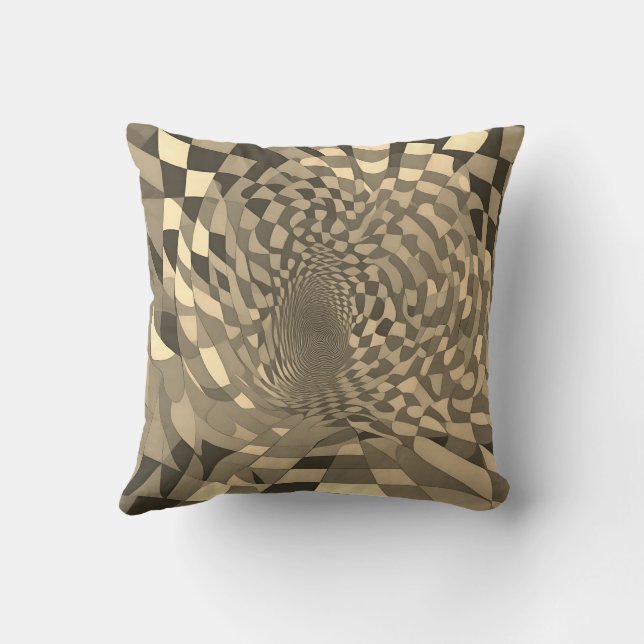 Minimalistische Illusion: Muster des Prüfbretts ve Kissen (Rückseite)